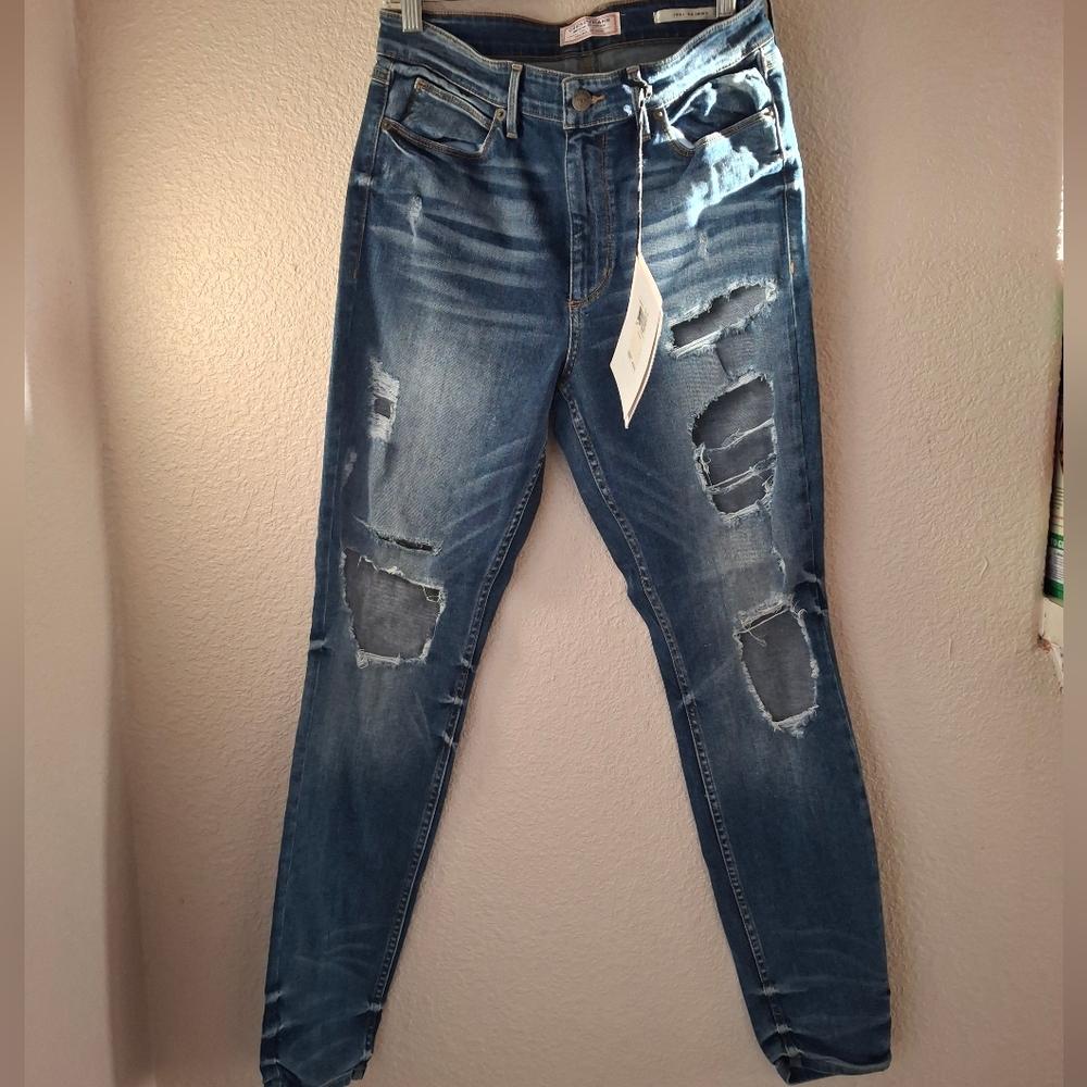 Women’s Guess Sz 29 Nwt Distressed Skinny Jeans - Blue
